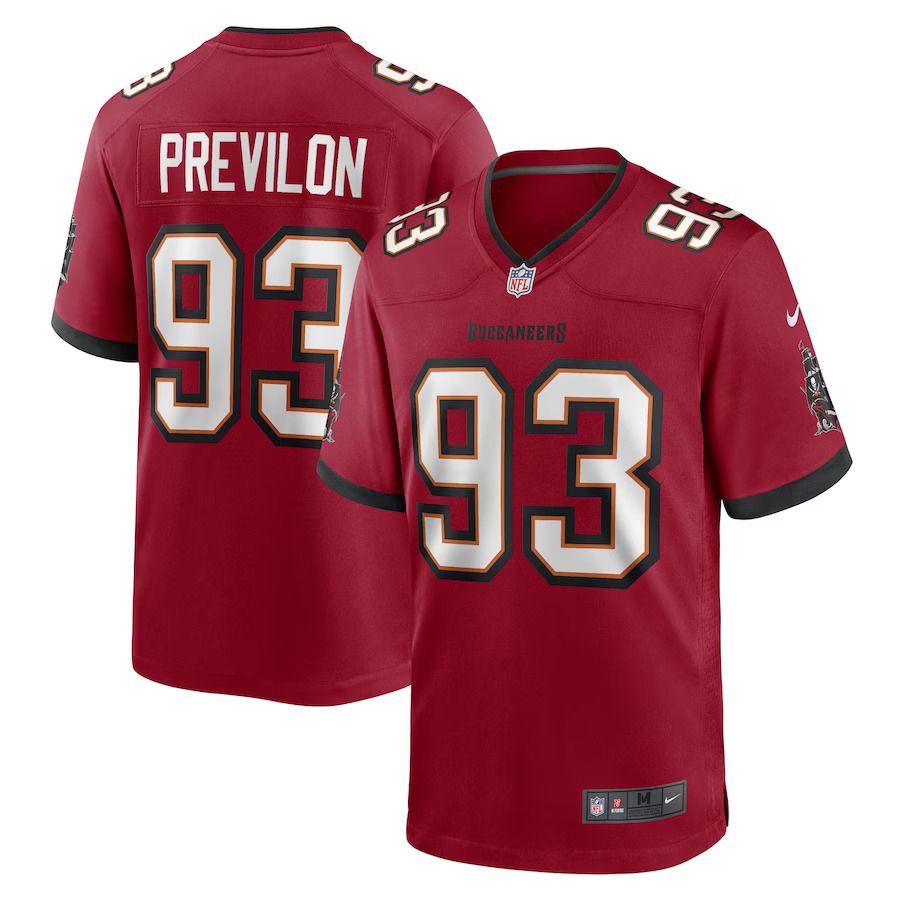 Men Tampa Bay Buccaneers #93 Willington Previlon Nike Red Game Player NFL Jersey